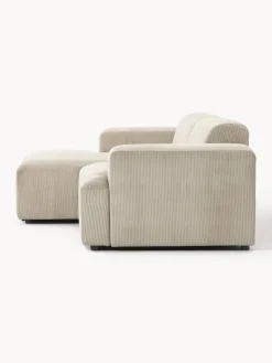 Sofás Rinconeras|Sofás></noscript>Westwing Collection Sofá rinconera de pana Melva (3 plazas) Pana beige claro