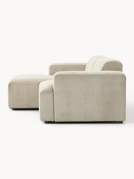 Sofás Rinconeras|Sofás>Westwing Collection Sofá rinconera de pana Melva (3 plazas) Pana beige claro