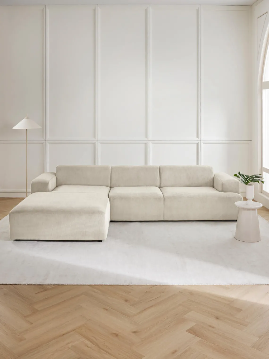 Discount Sofá rinconera de pana Melva (4 plazas) Sofás Rinconeras|Sofás