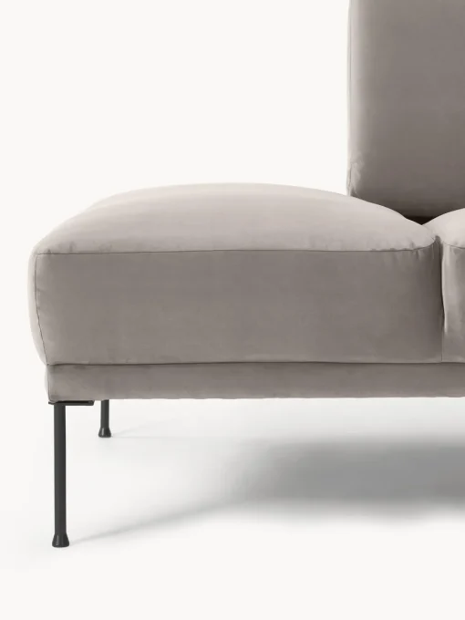 Sofás Rinconeras|Sofás>Westwing Collection Sofá rinconera de terciopelo Fluente Terciopelo greige
