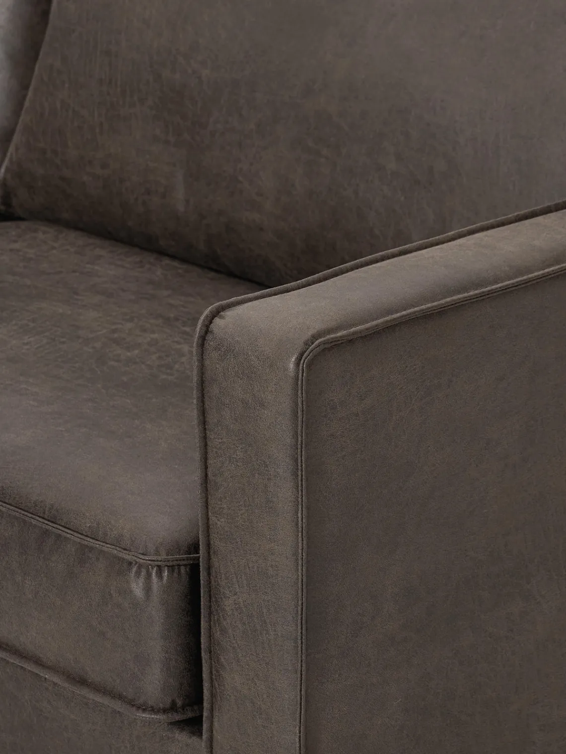 Sofás Rinconeras|Sofás>Westwing Collection Sofá rinconera extra grande de cuero reciclado Hunter Cuero taupe