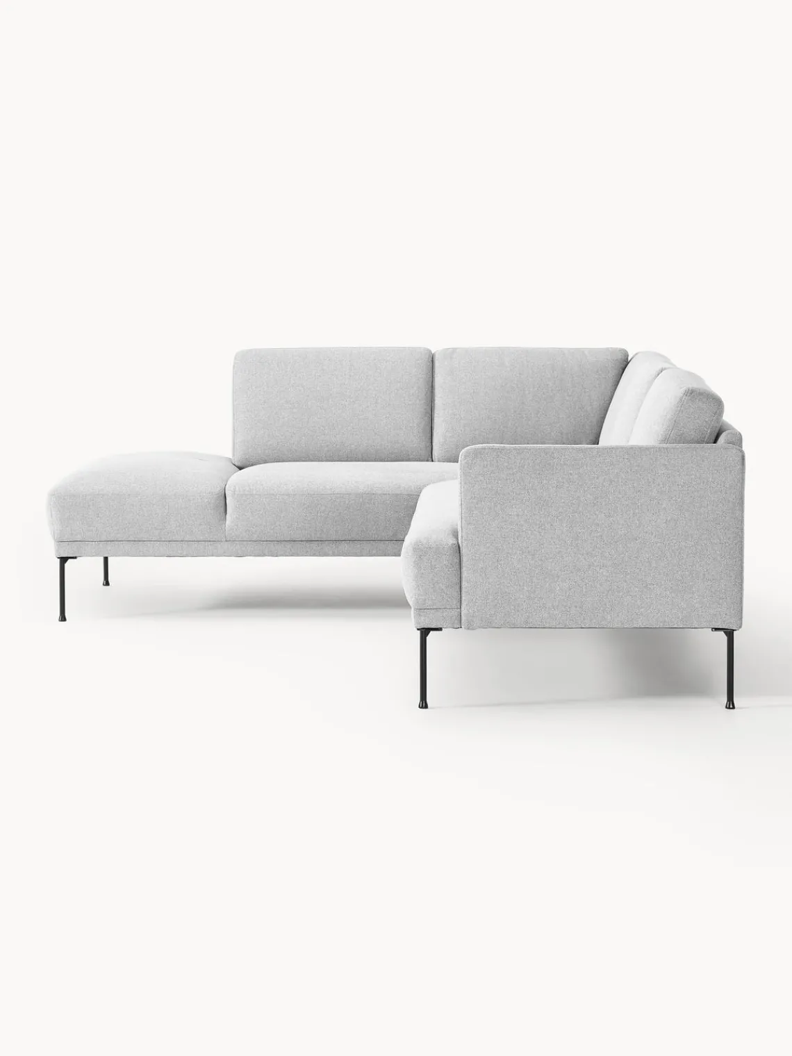 Sofás Rinconeras|Sofás>Westwing Collection Sofá rinconera Fluente Tejido gris