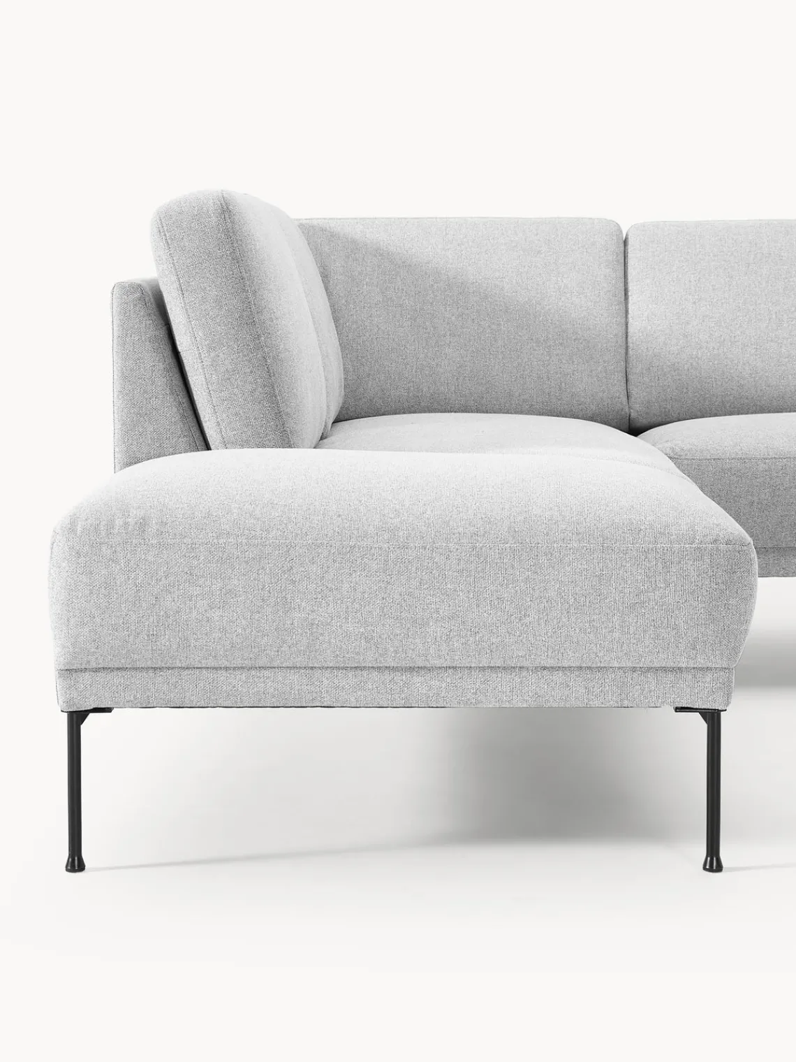 Sofás Rinconeras|Sofás>Westwing Collection Sofá rinconera Fluente Tejido gris