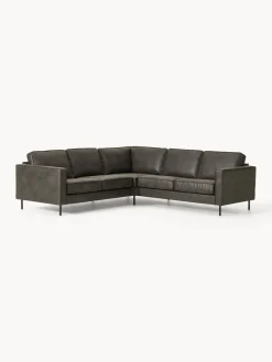 Sofás Rinconeras|Sofás>Westwing Collection Sofá rinconera grande de cuero reciclado Hunter Cuero taupe