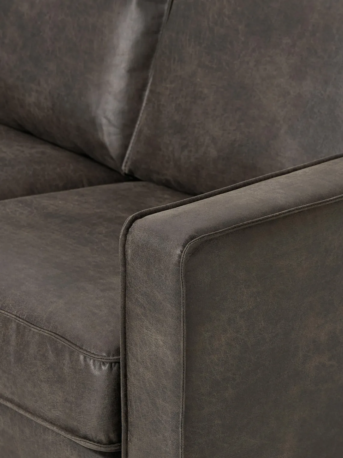 Sofás Rinconeras|Sofás>Westwing Collection Sofá rinconera grande de cuero reciclado Hunter Cuero taupe