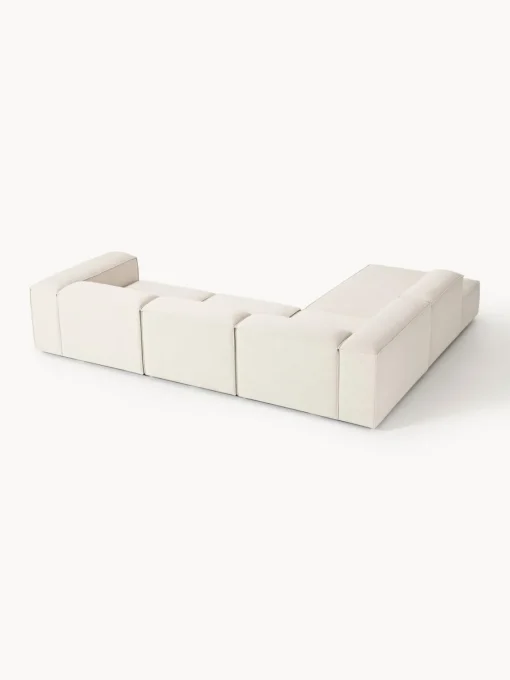 Sofás>Westwing Collection Sofá rinconera grande de mezcla de lino Lennon Mezcla de lino beige