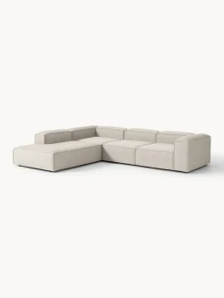 Sofás></noscript>Westwing Collection Sofá rinconera grande de mezcla de lino Lennon Mezcla de lino gris
