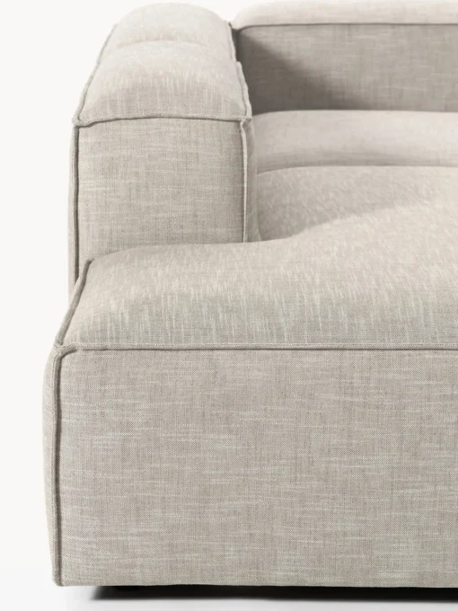 Sofás>Westwing Collection Sofá rinconera grande de mezcla de lino Lennon Mezcla de lino gris