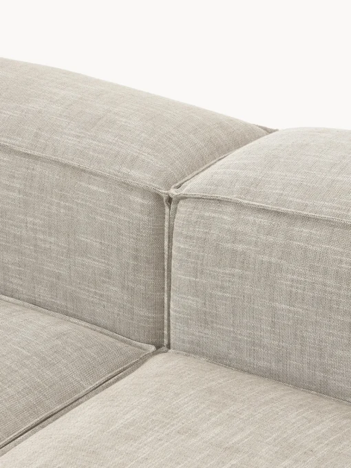 Sofás>Westwing Collection Sofá rinconera grande de mezcla de lino Lennon Mezcla de lino gris
