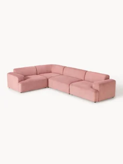 Sofás Rinconeras|Sofás>Westwing Collection Sofá rinconera grande de pana Melva (4 plazas) Pana rosa palo