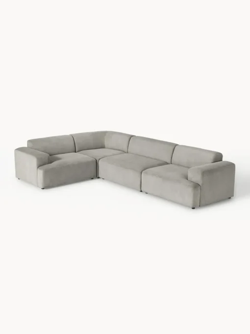 Sofás Rinconeras|Sofás>Westwing Collection Sofá rinconera grande de pana Melva (4 plazas) Pana gris