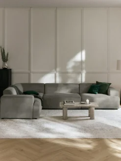 Sofás Rinconeras|Sofás>Westwing Collection Sofá rinconera grande de pana Melva (4 plazas) Pana gris