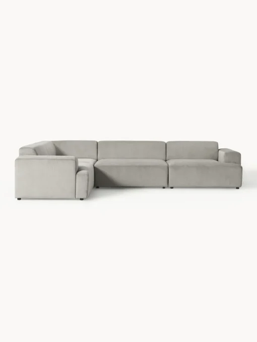 Sofás Rinconeras|Sofás>Westwing Collection Sofá rinconera grande de pana Melva (4 plazas) Pana gris