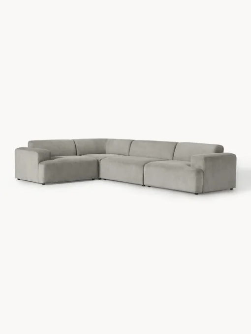 Sofás Rinconeras|Sofás>Westwing Collection Sofá rinconera grande de pana Melva (4 plazas) Pana gris