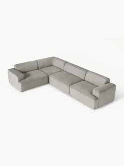 Sofás Rinconeras|Sofás></noscript>Westwing Collection Sofá rinconera grande de pana Melva (4 plazas) Pana gris