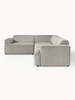Sofás Rinconeras|Sofás></noscript>Westwing Collection Sofá rinconera grande de pana Melva (4 plazas) Pana gris