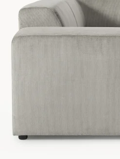 Sofás Rinconeras|Sofás></noscript>Westwing Collection Sofá rinconera grande de pana Melva (4 plazas) Pana gris