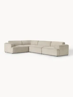 Sofás Rinconeras|Sofás></noscript>Westwing Collection Sofá rinconera grande de pana Melva (4 plazas) Pana beige claro