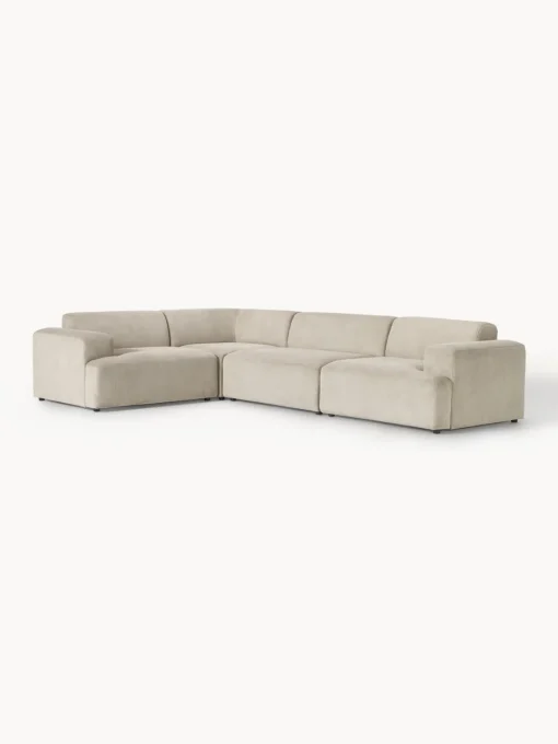 Sofás Rinconeras|Sofás>Westwing Collection Sofá rinconera grande de pana Melva (4 plazas) Pana beige claro