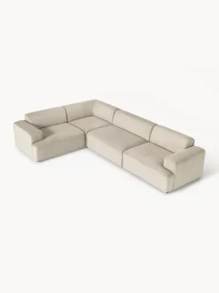 Sofás Rinconeras|Sofás></noscript>Westwing Collection Sofá rinconera grande de pana Melva (4 plazas) Pana beige claro