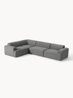Sofás Rinconeras|Sofás>Westwing Collection Sofá rinconera grande Melva (4 plazas) Tejido grueso gris oscuro