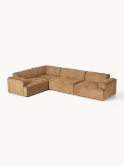 Sofás Rinconeras|Sofás>Westwing Collection Sofá rinconera grande Melva (4 plazas) Chenilla marrón