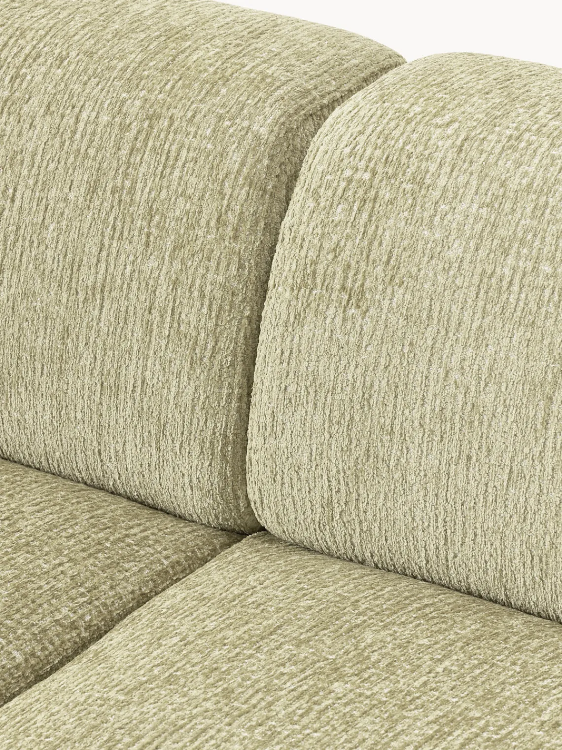 Sofás Rinconeras|Sofás>Westwing Collection Sofá rinconera grande Melva Tejido verde claro