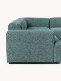 Sofás Rinconeras|Sofás></noscript>Westwing Collection Sofá rinconera grande Melva Tejido verde turquesa