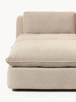 Sofás Rinconeras|Sofás></noscript>Westwing Collection Sofá rinconera grande modular con reposapiés Felix Tejido grueso beige