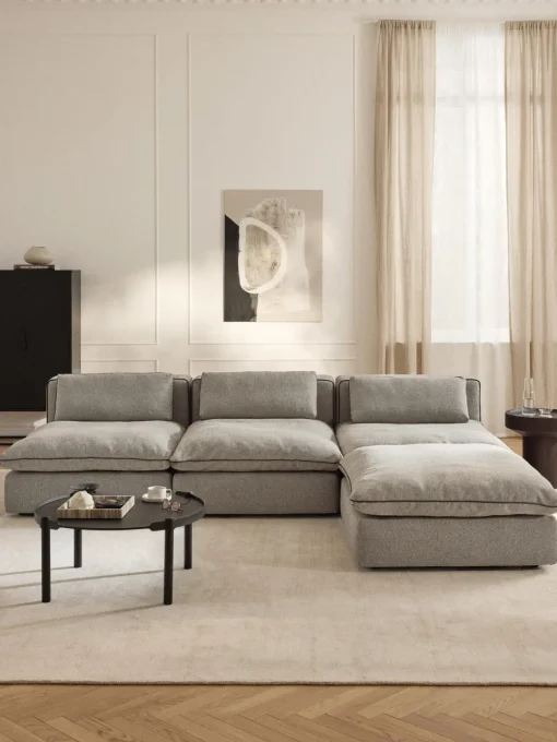 Discount Sofá rinconera grande modular con reposapiés Felix Sofás Rinconeras|Sofás