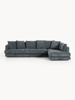 Sofás Rinconeras|Sofás>Westwing Collection Sofá rinconera grande Tribeca Chenilla gris azulado