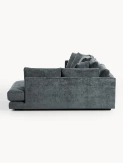 Sofás Rinconeras|Sofás></noscript>Westwing Collection Sofá rinconera grande Tribeca Chenilla gris azulado