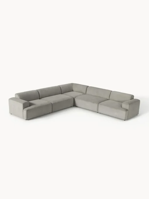 Sofás Rinconeras|Sofás>Westwing Collection Sofá rinconera longue grande de pana Melva Pana gris