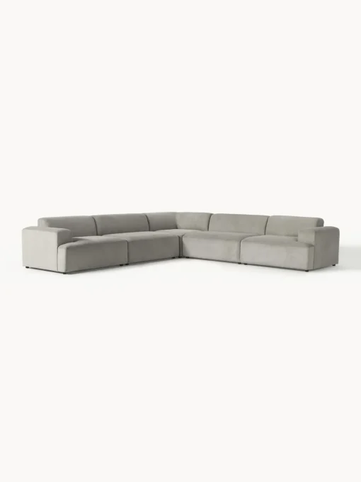Sofás Rinconeras|Sofás>Westwing Collection Sofá rinconera longue grande de pana Melva Pana gris
