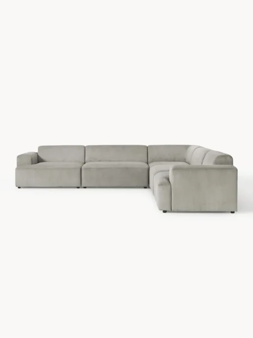 Sofás Rinconeras|Sofás>Westwing Collection Sofá rinconera longue grande de pana Melva Pana gris