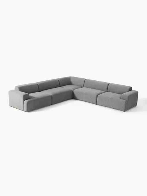 Sofás Rinconeras|Sofás>Westwing Collection Sofá rinconera longue grande Melva Tejido grueso gris oscuro