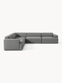 Sofás Rinconeras|Sofás></noscript>Westwing Collection Sofá rinconera longue grande Melva Tejido grueso gris oscuro