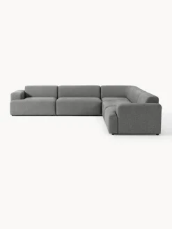 Sofás Rinconeras|Sofás></noscript>Westwing Collection Sofá rinconera longue grande Melva Tejido grueso gris oscuro
