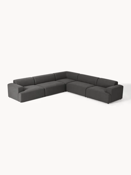 Sofás Rinconeras|Sofás>Westwing Collection Sofá rinconera longue grande Melva Tejido gris antracita