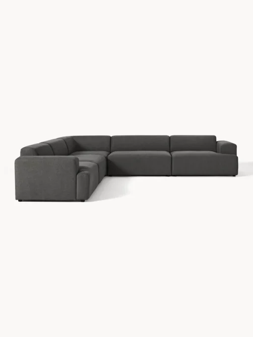 Sofás Rinconeras|Sofás>Westwing Collection Sofá rinconera longue grande Melva Tejido gris antracita