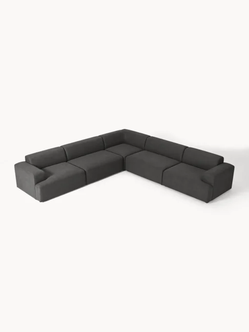 Sofás Rinconeras|Sofás>Westwing Collection Sofá rinconera longue grande Melva Tejido gris antracita