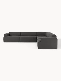 Sofás Rinconeras|Sofás></noscript>Westwing Collection Sofá rinconera longue grande Melva Tejido gris antracita