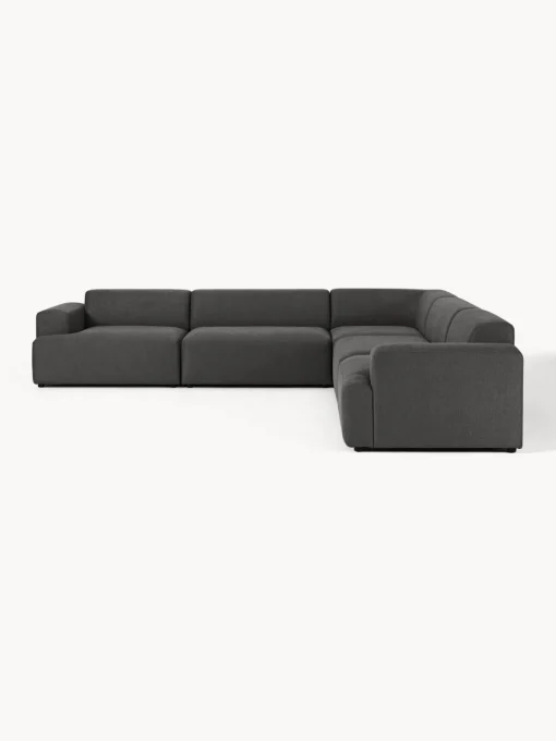 Sofás Rinconeras|Sofás>Westwing Collection Sofá rinconera longue grande Melva Tejido gris antracita