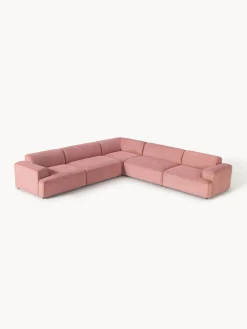 Sofás Rinconeras|Sofás>Westwing Collection Sofá rinconera longue grande de pana Melva Pana rosa palo