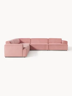 Sofás Rinconeras|Sofás>Westwing Collection Sofá rinconera longue grande de pana Melva Pana rosa palo
