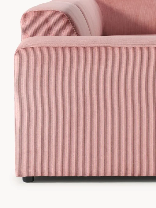 Sofás Rinconeras|Sofás>Westwing Collection Sofá rinconera longue grande de pana Melva Pana rosa palo