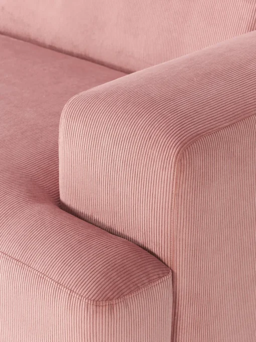Sofás Rinconeras|Sofás>Westwing Collection Sofá rinconera longue grande de pana Melva Pana rosa palo