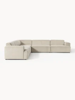 Sofás Rinconeras|Sofás>Westwing Collection Sofá rinconera longue grande de pana Melva Pana beige claro