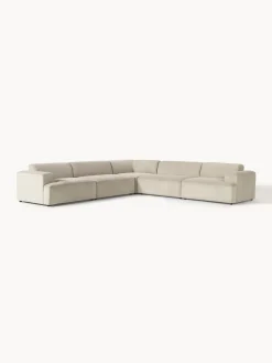 Sofás Rinconeras|Sofás></noscript>Westwing Collection Sofá rinconera longue grande de pana Melva Pana beige claro