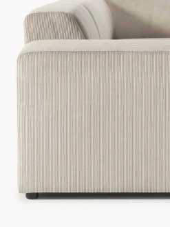 Sofás Rinconeras|Sofás></noscript>Westwing Collection Sofá rinconera longue grande de pana Melva Pana beige claro